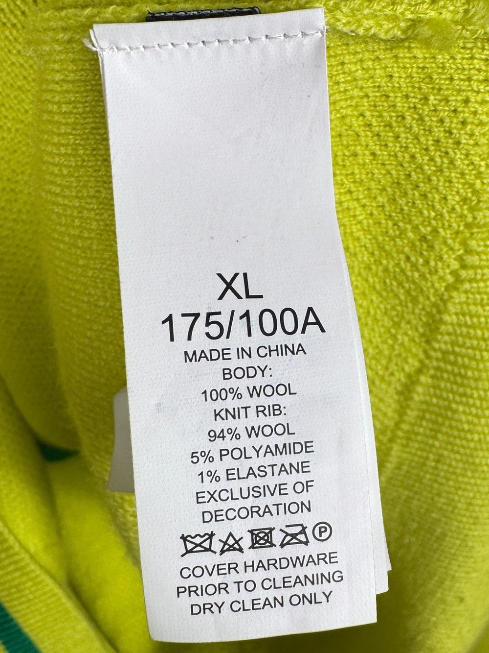 Kate Spade 100% Wool Noel Cardigan, Wasabi, Size XL - Picture 14 of 14